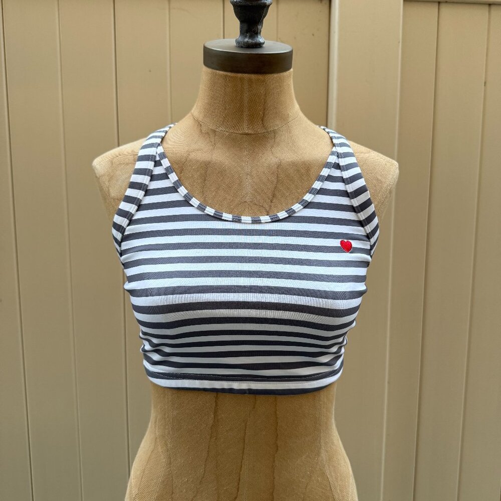 Spiritual Gangster Striped Sports Bra